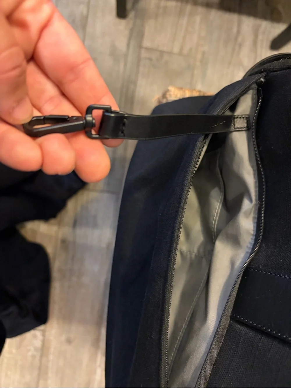 Away Black Canvas Duffel Bag with Front Patch Pocket - Like New! Retails $245